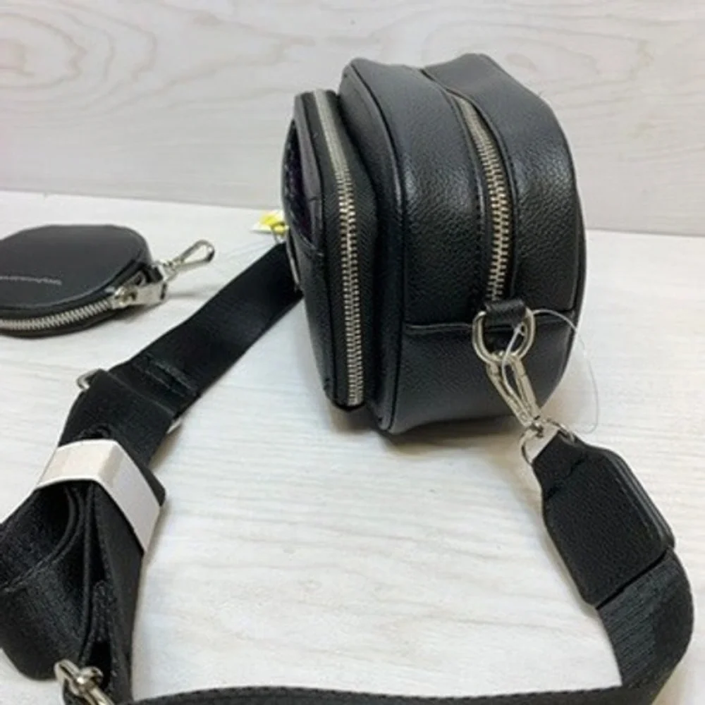 CXL Christian Lacroix Womens Pebble Camera Bag‎ Crossbody Black Detachable Pouch
